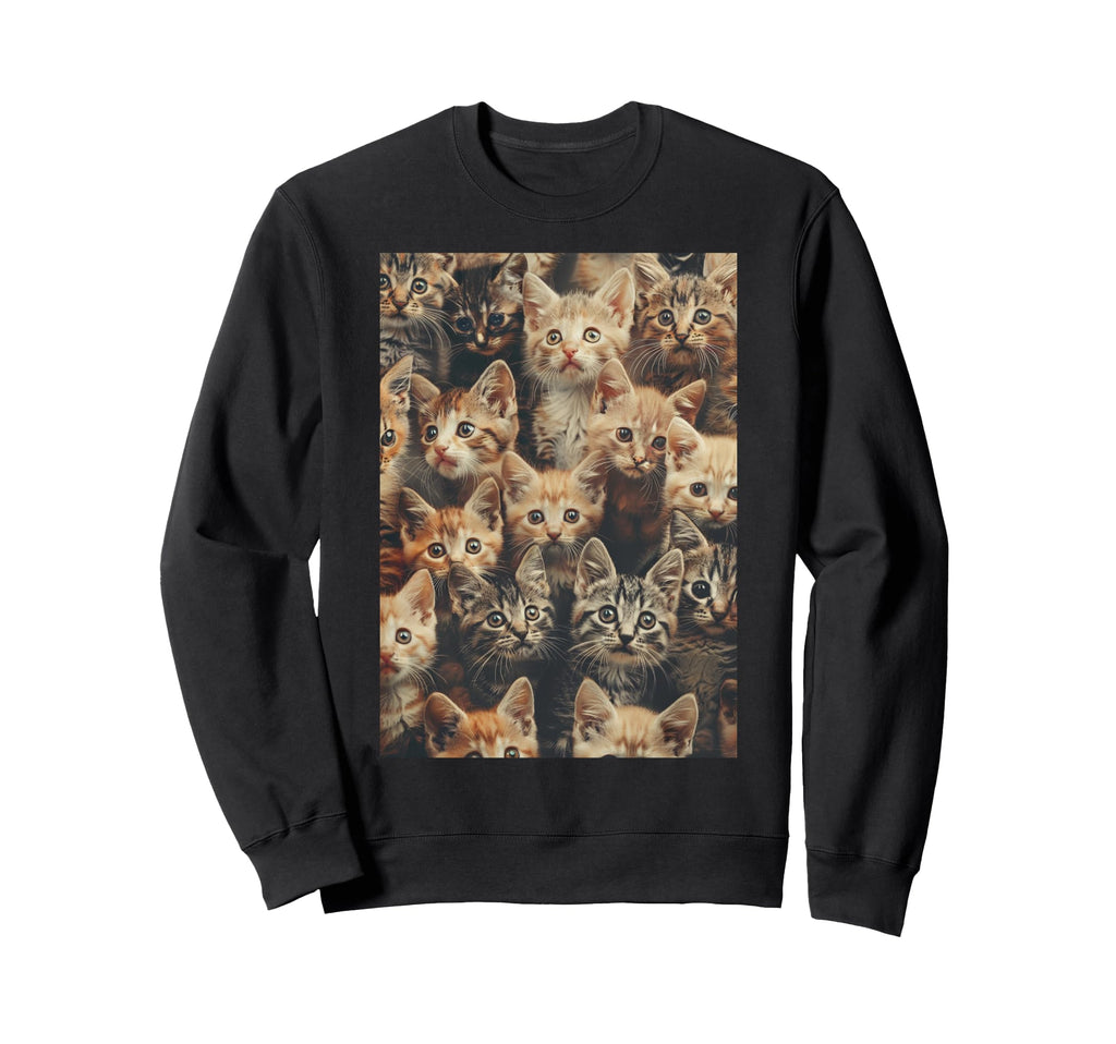 Kittens Pattern Art Funny Art Sweatshirt - Graphic Print Men Women - T-Shirt, Sweatshirt, Hoodie