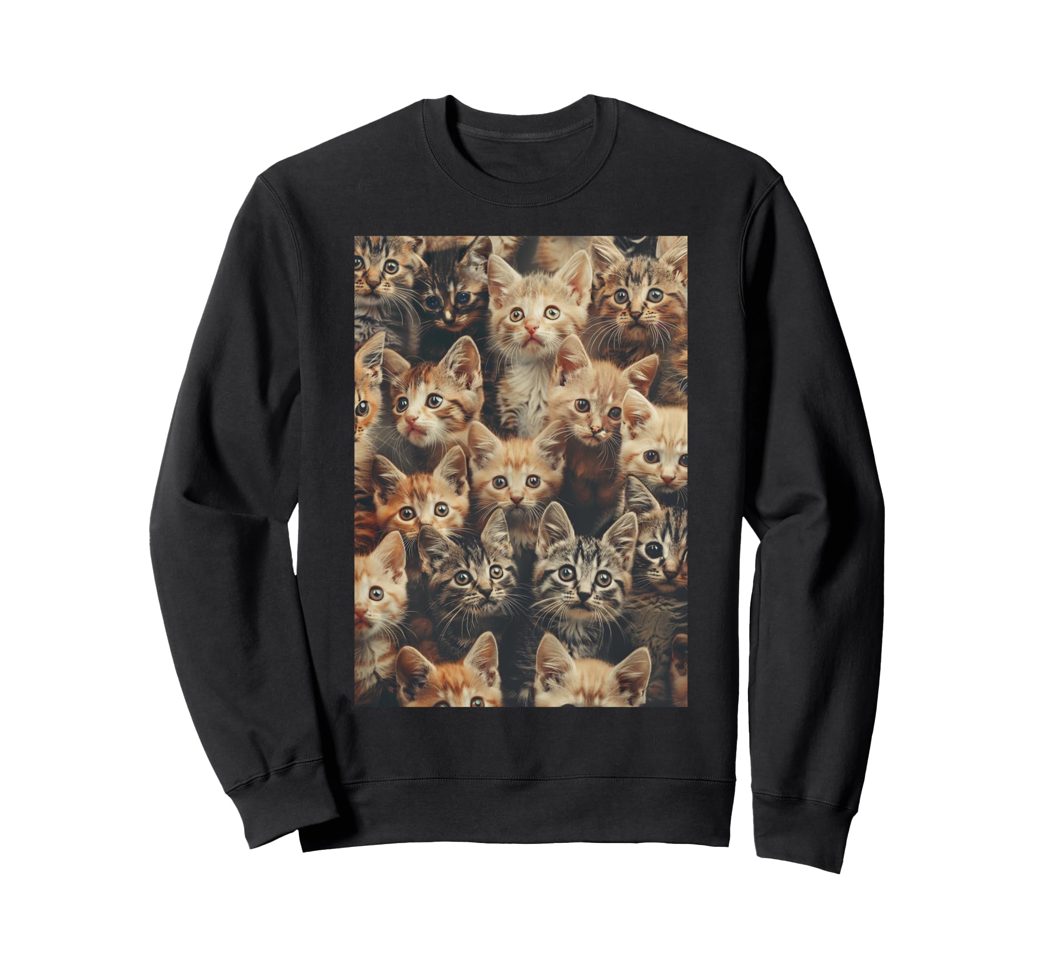 Kittens Pattern Art Funny Art Sweatshirt - Graphic Print Men Women - T-Shirt, Sweatshirt, Hoodie