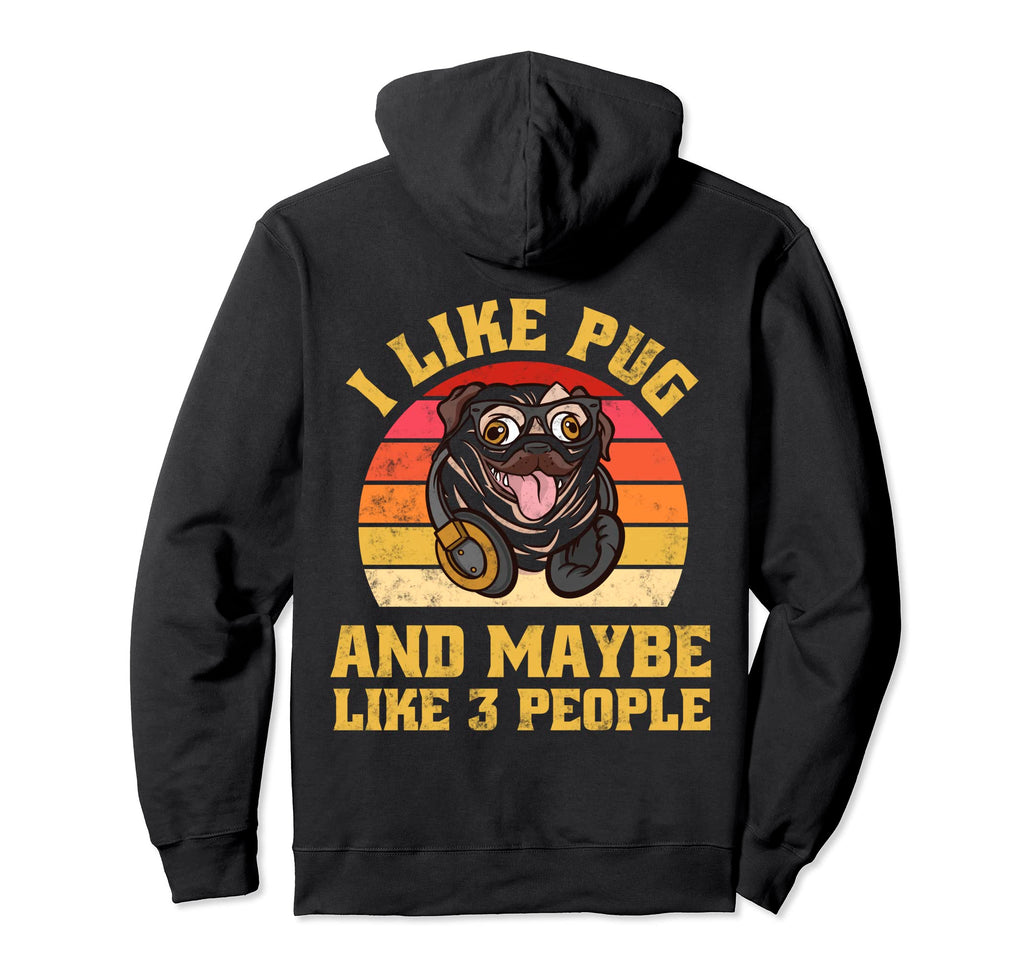 Funny Pets Animal Pug Dog Music Lover Hoodie - Streetwear Style Unisex - T-Shirt, Sweatshirt, Hoodie