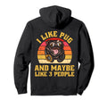 Funny Pets Animal Pug Dog Music Lover Hoodie - Streetwear Style Unisex - T-Shirt, Sweatshirt, Hoodie