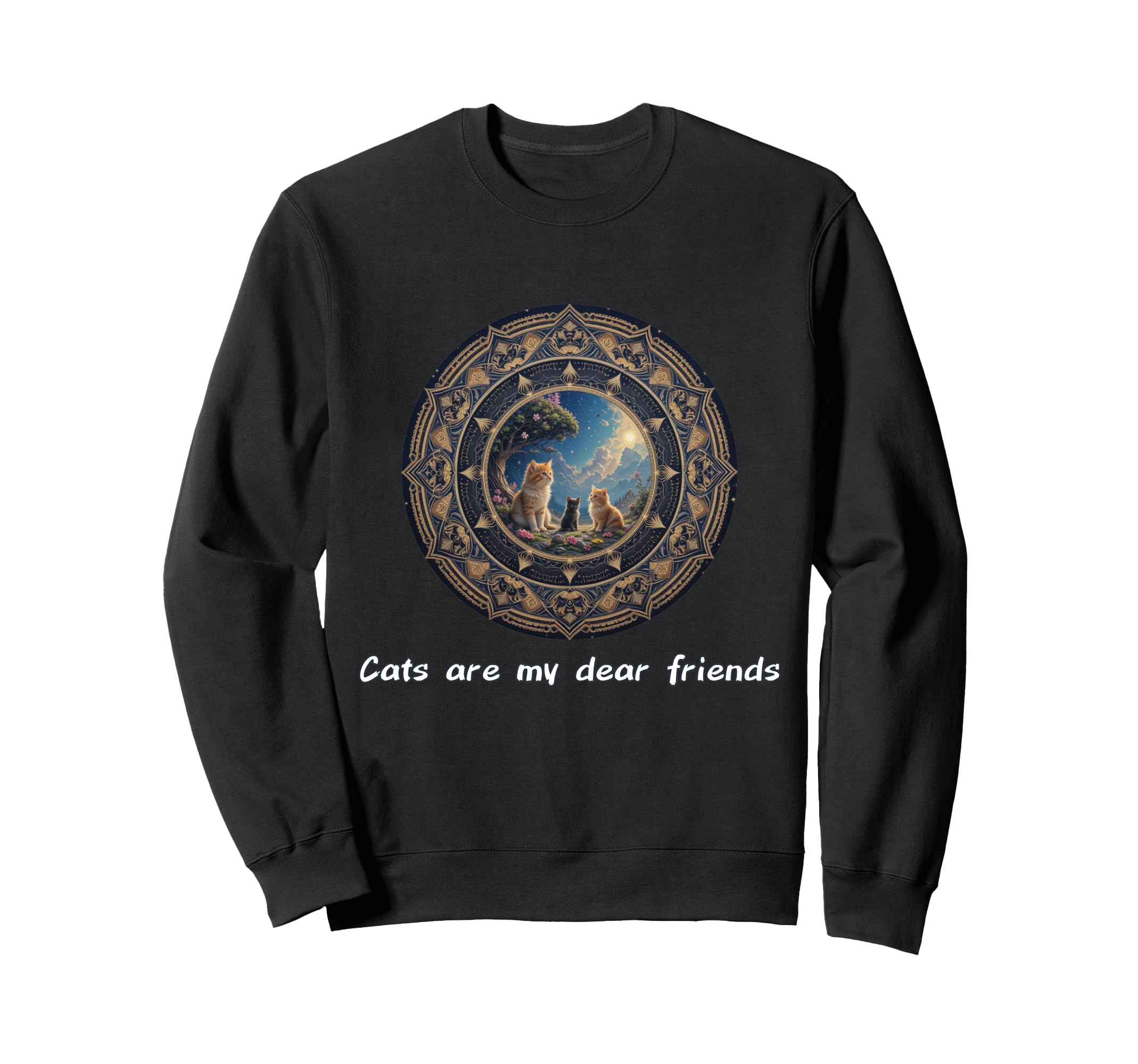 Cats Are My Best Friends Sacred Sweatshirt - Minimalist Print Men Women - T-Shirt, Sweatshirt, Hoodie