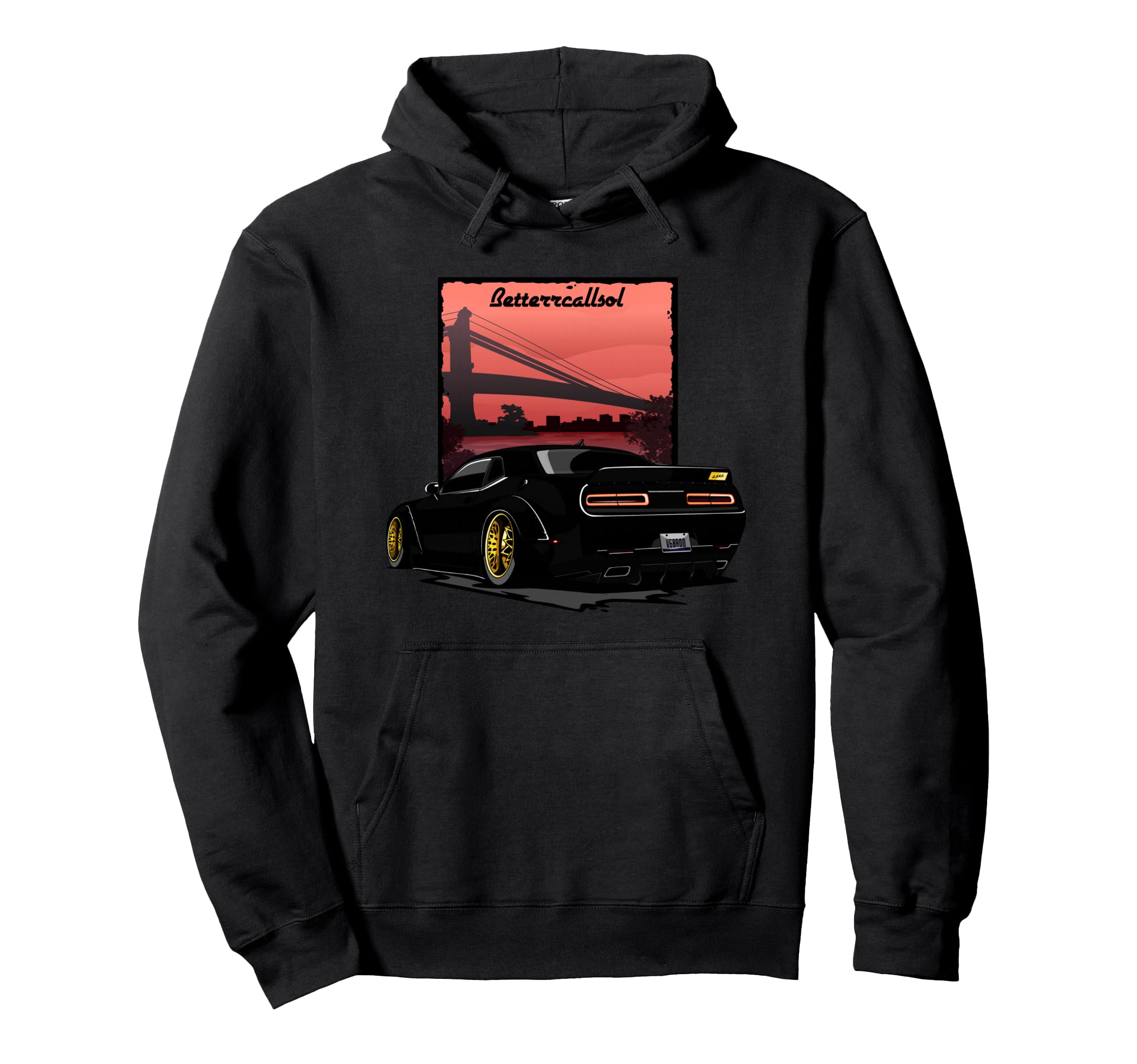 Car Guy Challenger Small Hoodie - Minimalist Print Men Women - T-Shirt, Sweatshirt, Hoodie