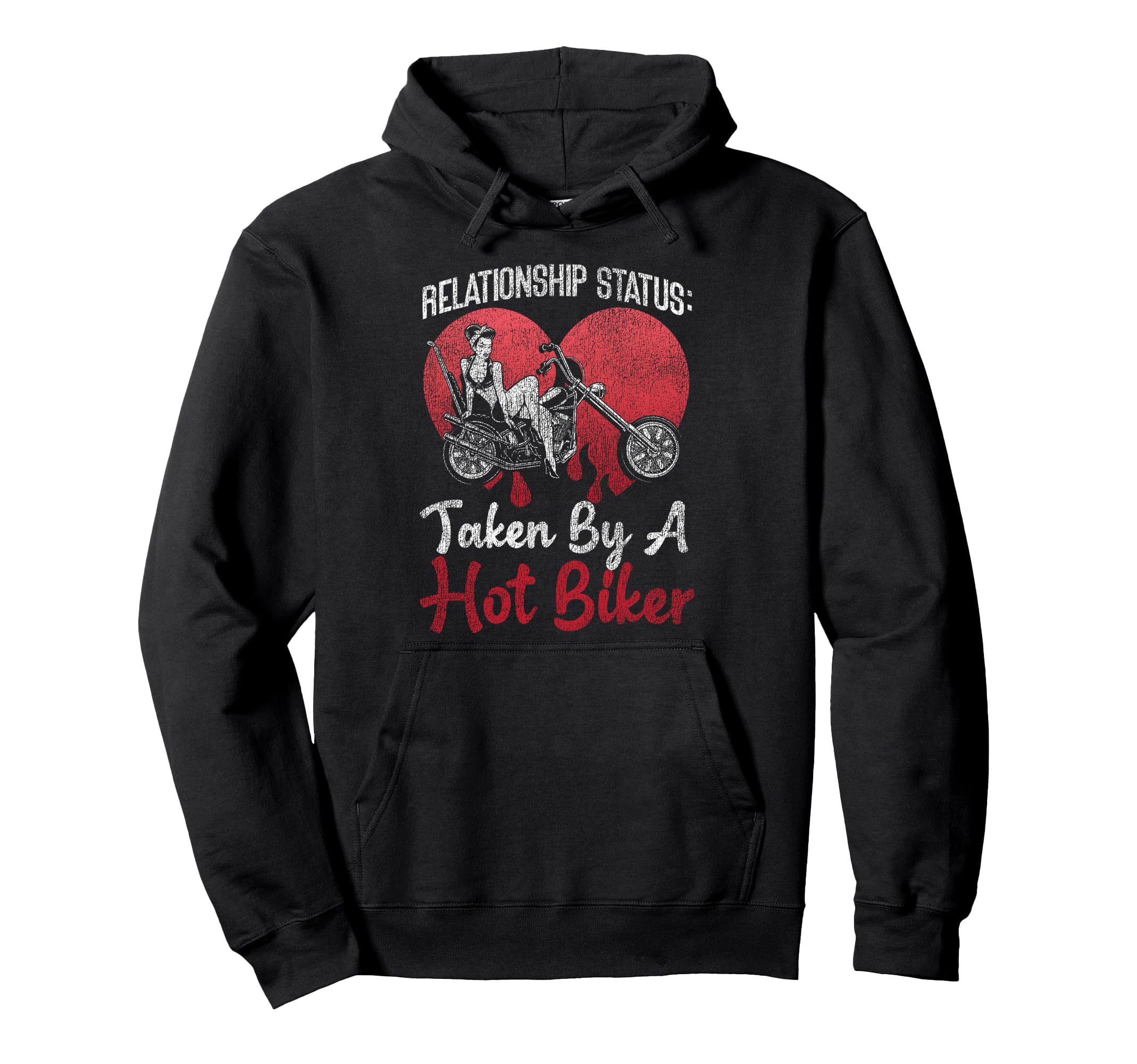 Motorcycle Biker Girlfriend Wife Hoodie - Streetwear Style for Adults - T-Shirt, Sweatshirt, Hoodie