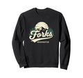 Forks Washington Mountain Town Sweatshirt - Aesthetic Graphic for Adults - T-Shirt, Sweatshirt, Hoodie