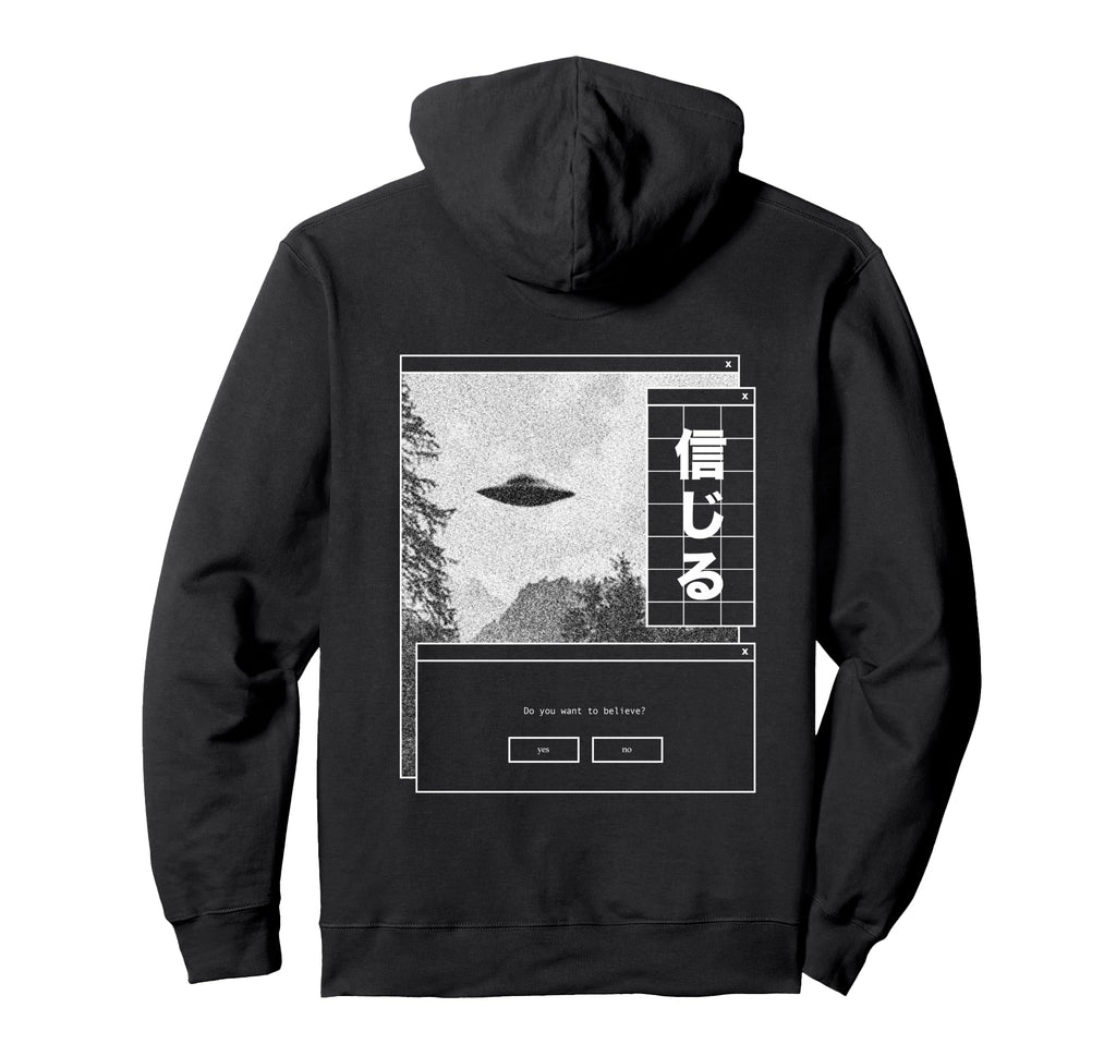 Ufo Vaporwave Aesthetic Japanese 80S Hoodie - Aesthetic Graphic Unisex - T-Shirt, Sweatshirt, Hoodie