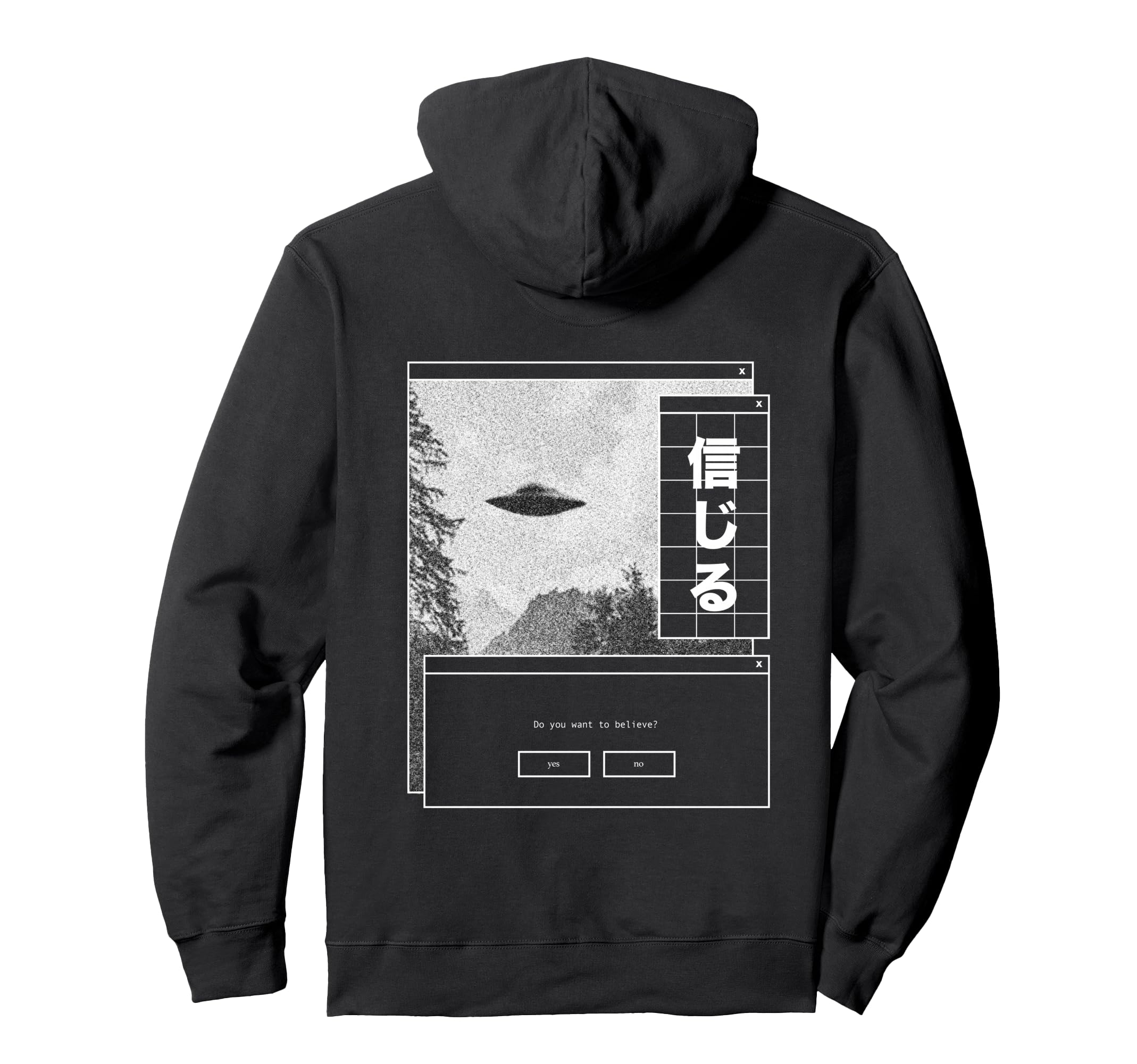 Ufo Vaporwave Aesthetic Japanese 80S Hoodie - Aesthetic Graphic Unisex - T-Shirt, Sweatshirt, Hoodie