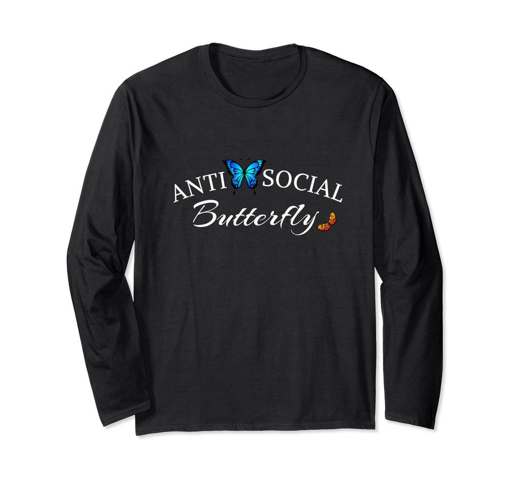 Anti Social Butterfly T-Shirt - Trendy Graphic for Adults - T-Shirt, Sweatshirt, Hoodie