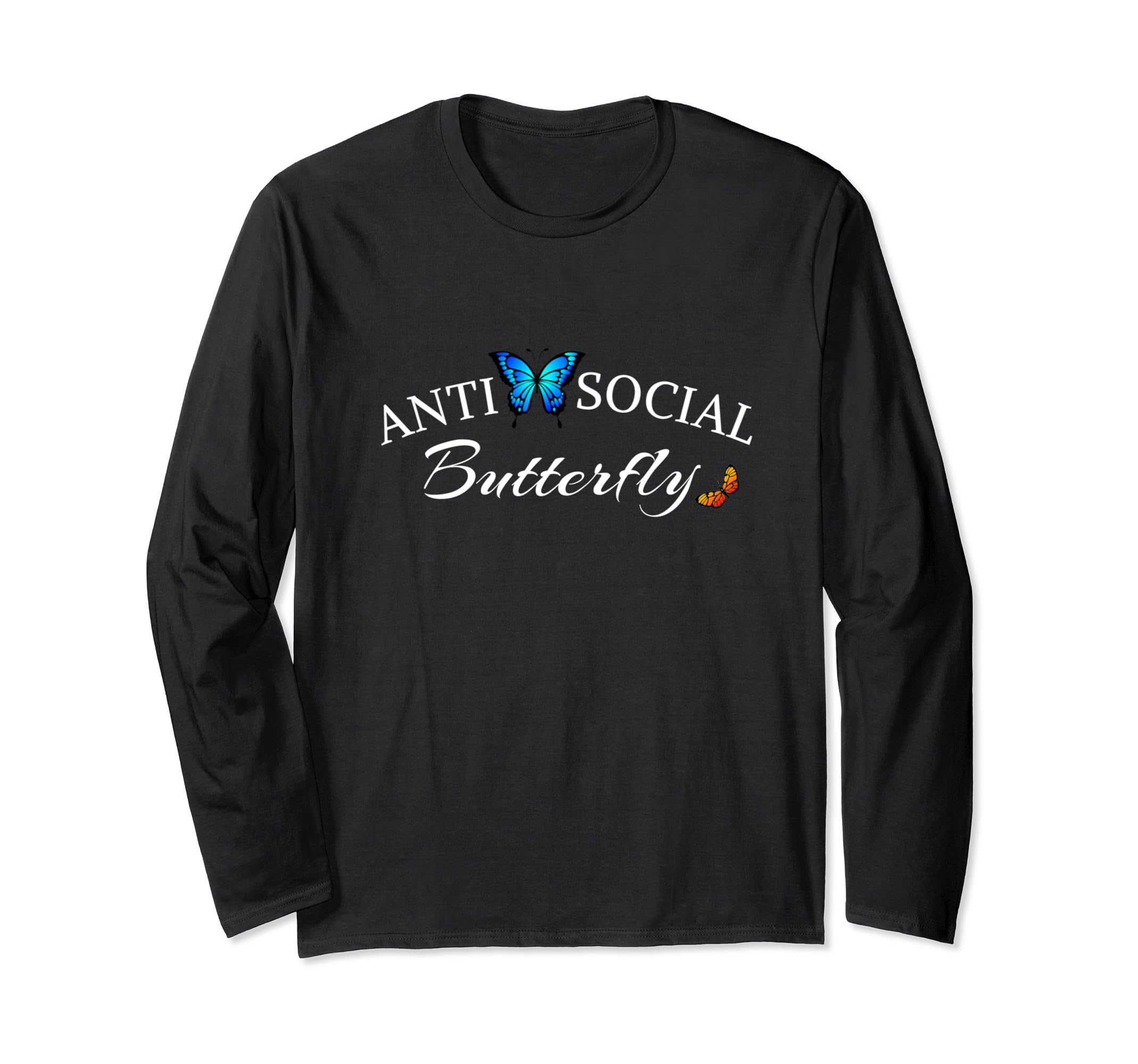 Anti Social Butterfly T-Shirt - Trendy Graphic for Adults - T-Shirt, Sweatshirt, Hoodie