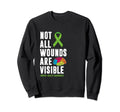 All Wounds Are Not Visible Mental Sweatshirt - Novelty Apparel for Adults - T-Shirt, Sweatshirt, Hoodie