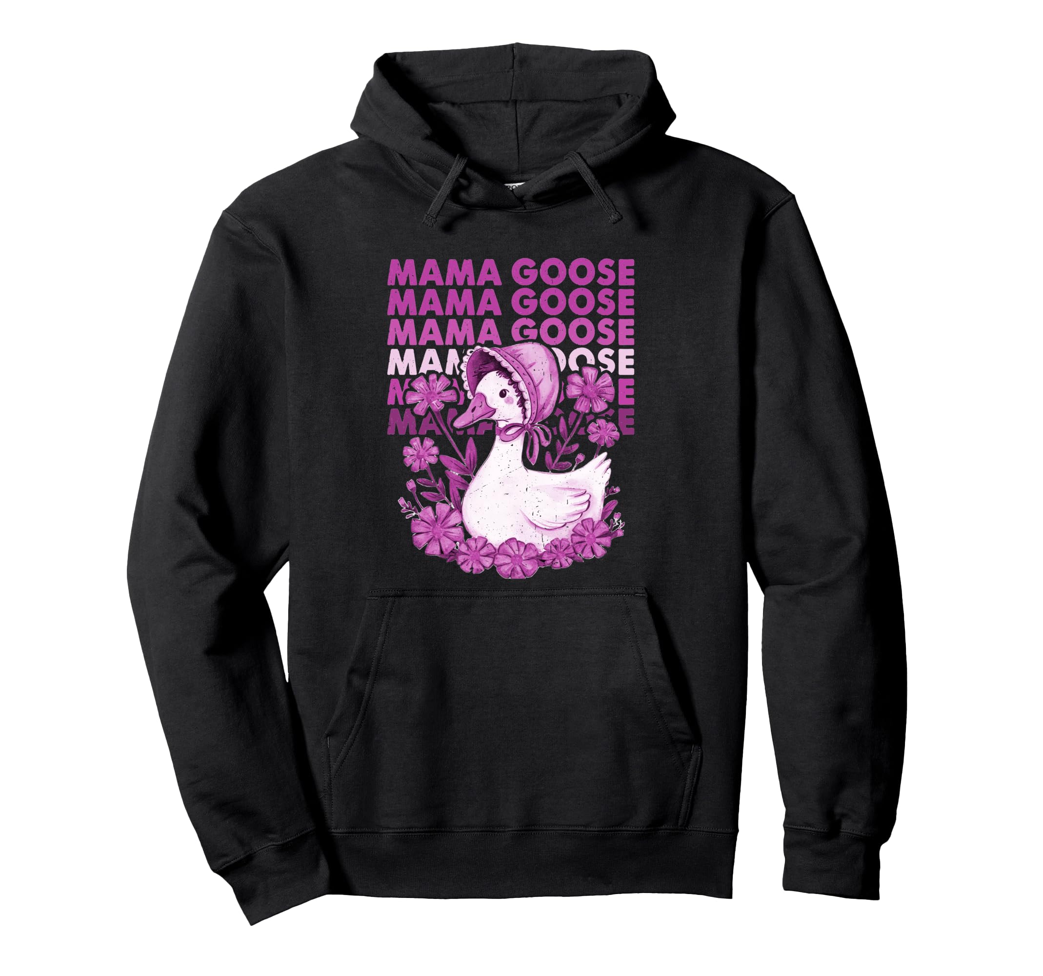 Mama Goose Floral Vibe Hoodie - Custom Art Print Unisex - T-Shirt, Sweatshirt, Hoodie