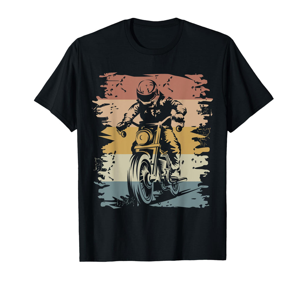 Motorcycle Biker Illustration Logo T-Shirt - Minimalist Print Men Women - T-Shirt, Sweatshirt, Hoodie