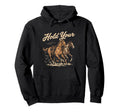 Funny Horse Western Cowboy Hoodie - Custom Art Print Men Women - T-Shirt, Sweatshirt, Hoodie