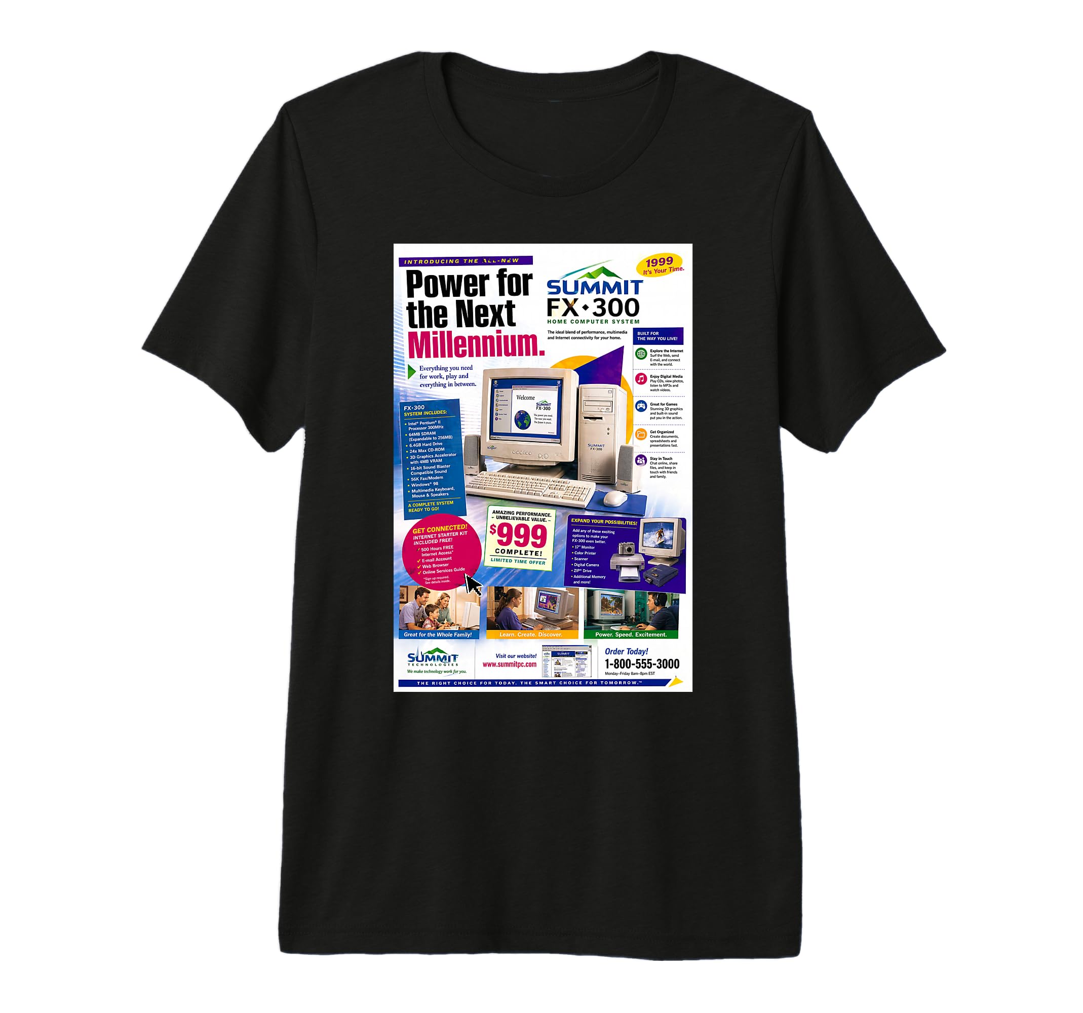 90S Computer Ad Tech Magazine Imagined T-Shirt - Novelty Apparel Unisex - T-Shirt, Sweatshirt, Hoodie