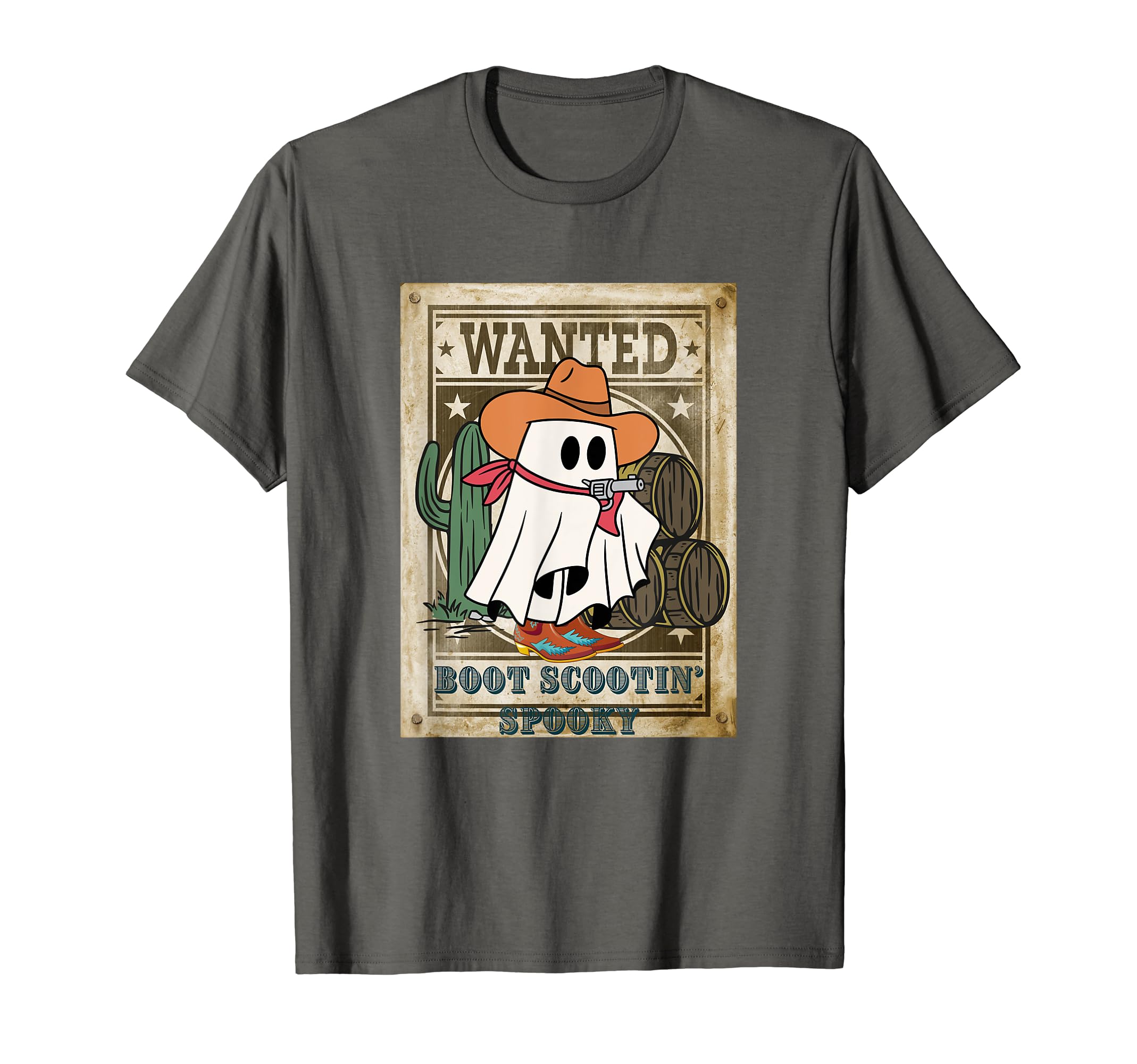 Western Halloween Cowboy Ghost Boot T-Shirt - Fun Novelty Design Unisex - T-Shirt, Sweatshirt, Hoodie
