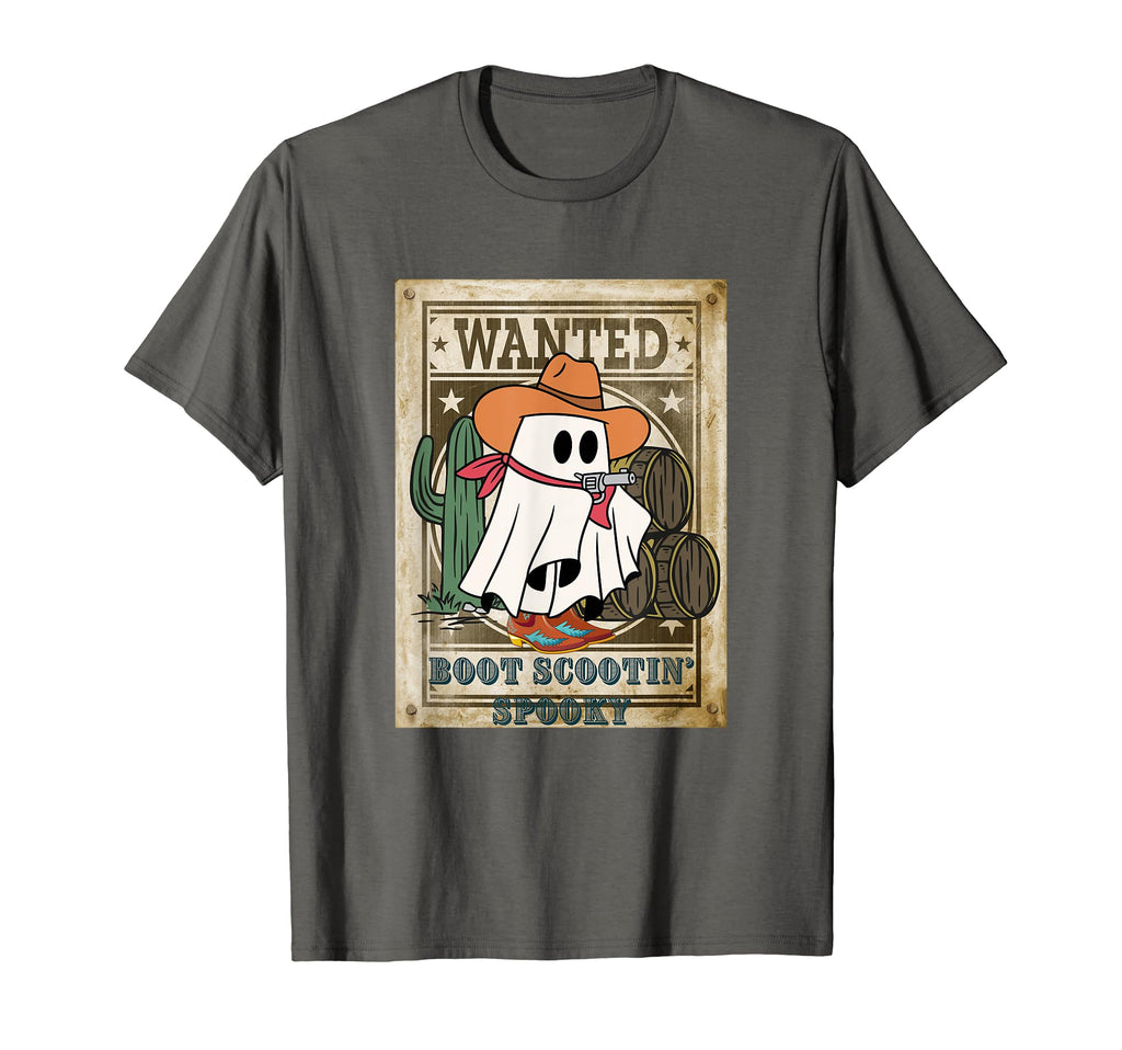 Western Halloween Cowboy Ghost Boot T-Shirt - Unique Graphic Men Women - T-Shirt, Sweatshirt, Hoodie