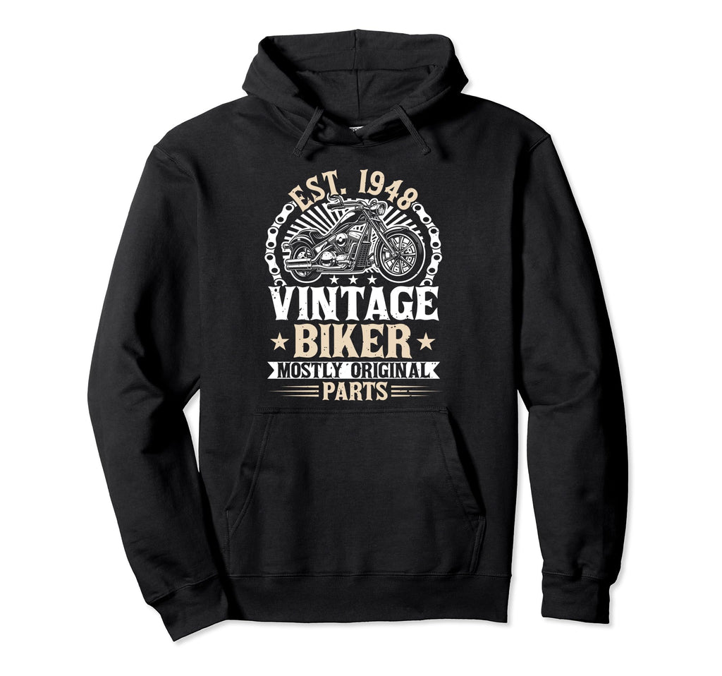 Motorcycle Biker Birthday Born 1948 1948 Hoodie - Unique Graphic Unisex - T-Shirt, Sweatshirt, Hoodie