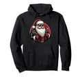 Motorcycle Rider Santa Punk Biker Hoodie - Graphic Print Men Women - T-Shirt, Sweatshirt, Hoodie