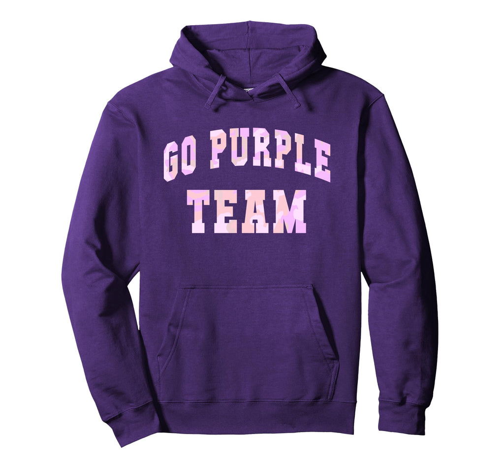 Lets Go Purple Team Motivational Game Hoodie - Trendy Graphic for Adults - T-Shirt, Sweatshirt, Hoodie