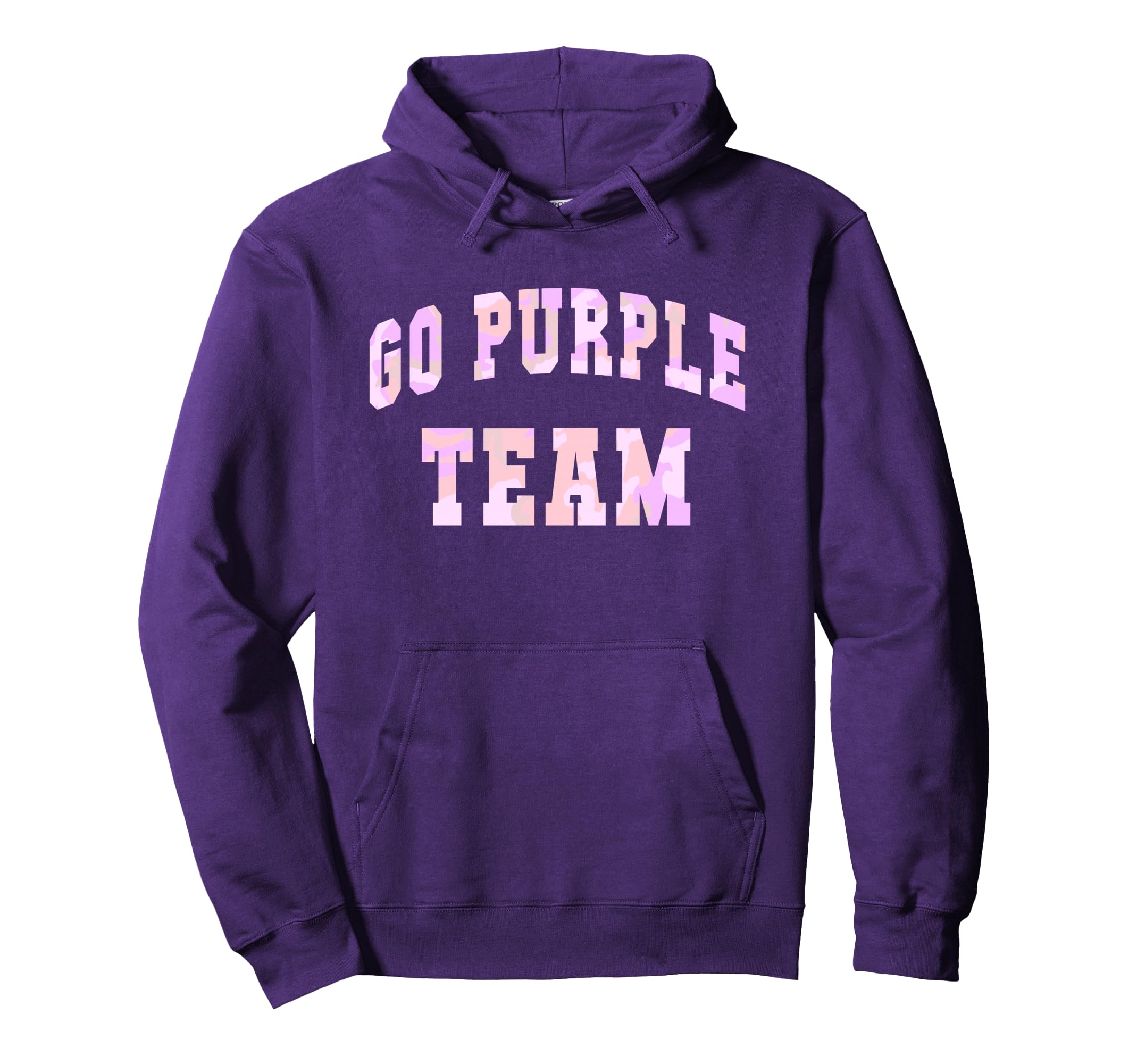 Lets Go Purple Team Motivational Game Hoodie - Trendy Graphic for Adults - T-Shirt, Sweatshirt, Hoodie