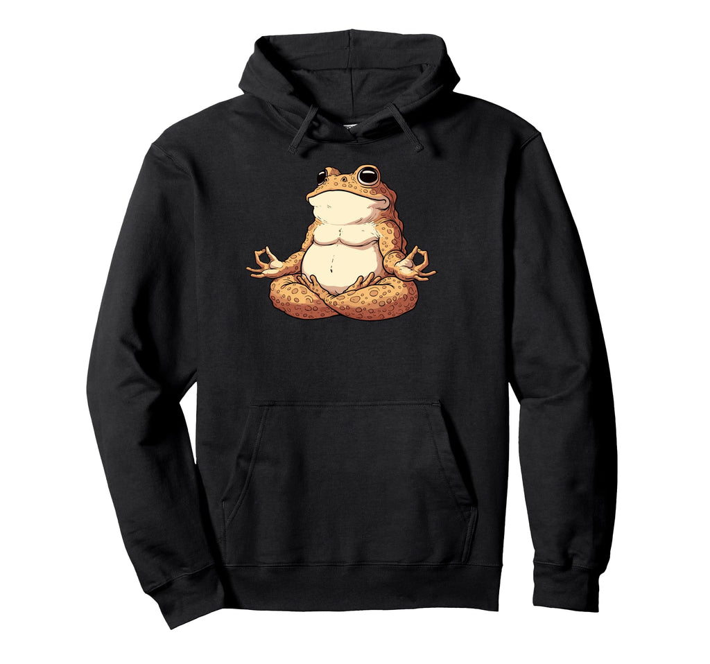 Meditation Frog Toad Yoga Pose Relaxing Hoodie - Streetwear Style Unisex - T-Shirt, Sweatshirt, Hoodie