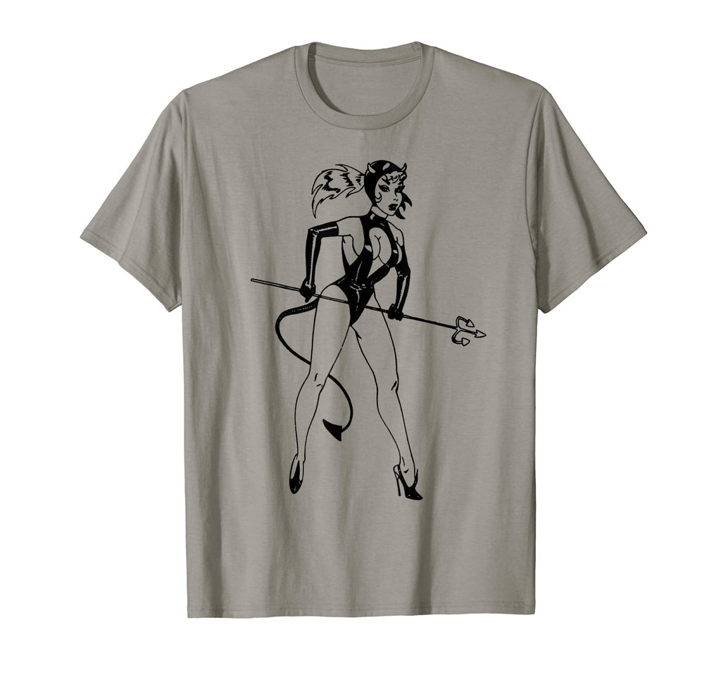 Sexy Devil Costume Pin Up Devil Pinup T-Shirt - Graphic Print Unisex - T-Shirt, Sweatshirt, Hoodie