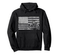 Motorcycle Biker American Flag Hoodie - Trendy Graphic Unisex - T-Shirt, Sweatshirt, Hoodie