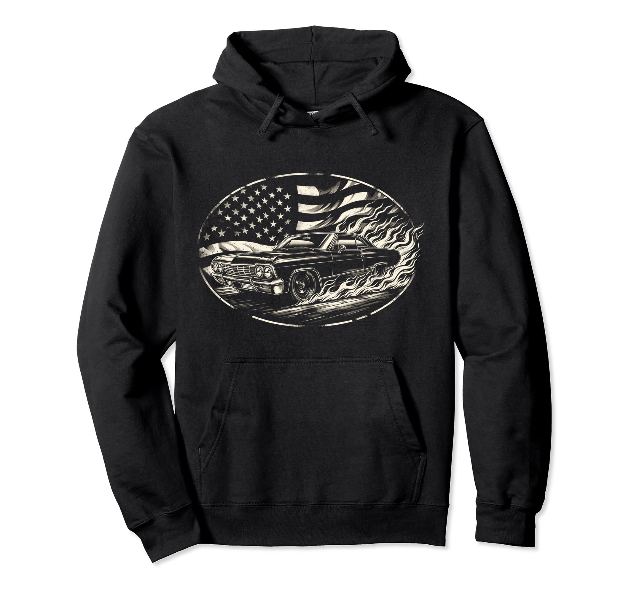 Old School Impala Muscle Hot Rod Hoodie - Casual Everyday Wear for Adults - T-Shirt, Sweatshirt, Hoodie