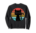 Black Cat Sunset Aesthetic Sweatshirt - Graphic Print Men Women - T-Shirt, Sweatshirt, Hoodie