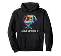 Adhd Is My Superpower Colorful Brain Hoodie - Minimalist Print Men Women - T-Shirt, Sweatshirt, Hoodie