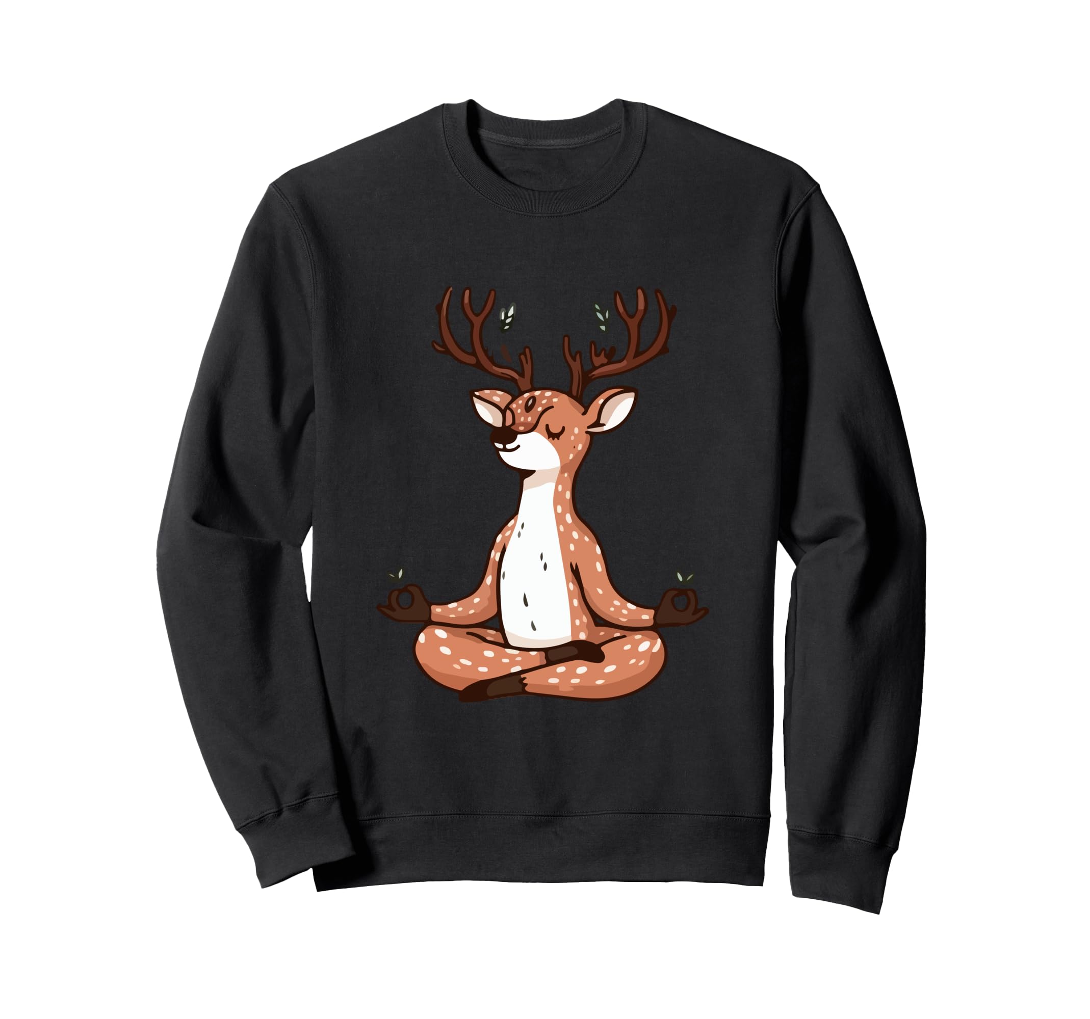 Meditation Deer Yoga Pose Relaxing Sweatshirt - Graphic Print Men Women - T-Shirt, Sweatshirt, Hoodie
