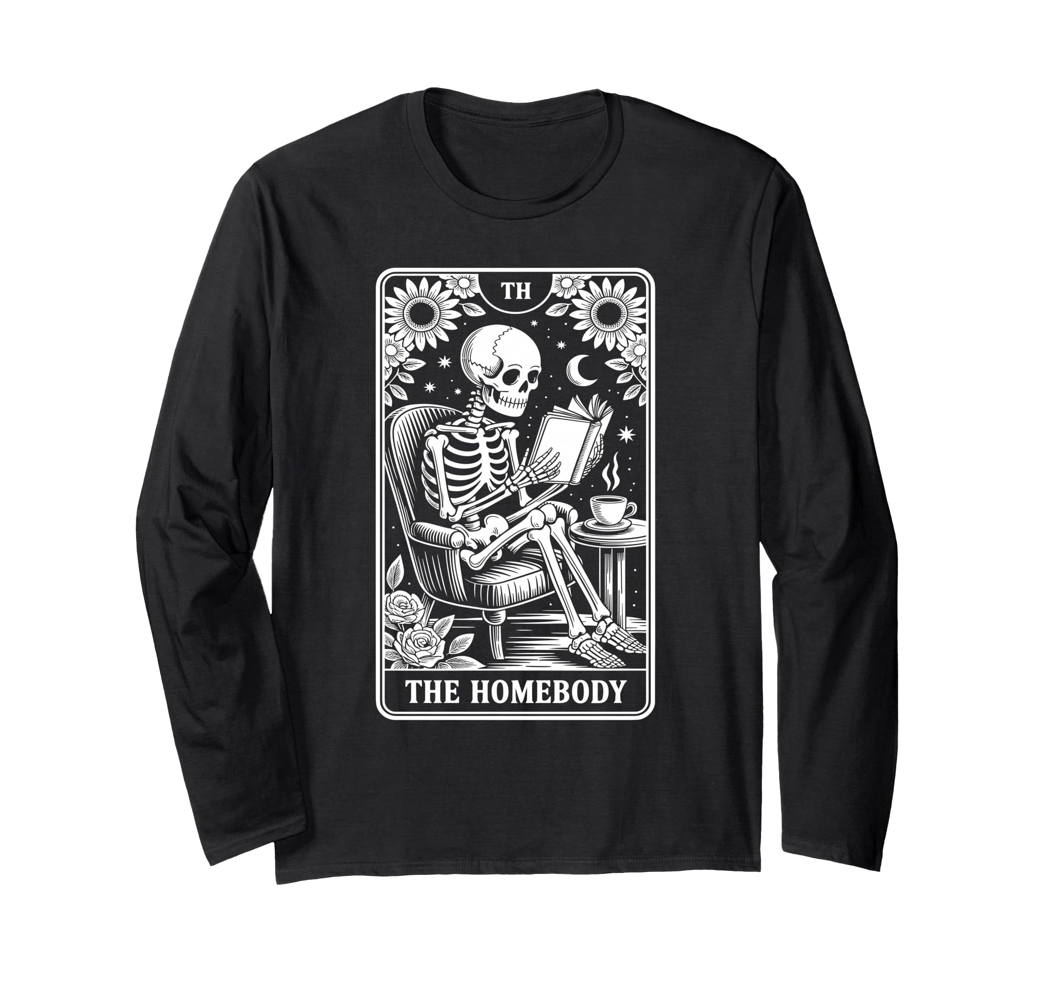 Homebody Tarot Indoorsy Antisocial T-Shirt - Minimalist Print for Adults - T-Shirt, Sweatshirt, Hoodie