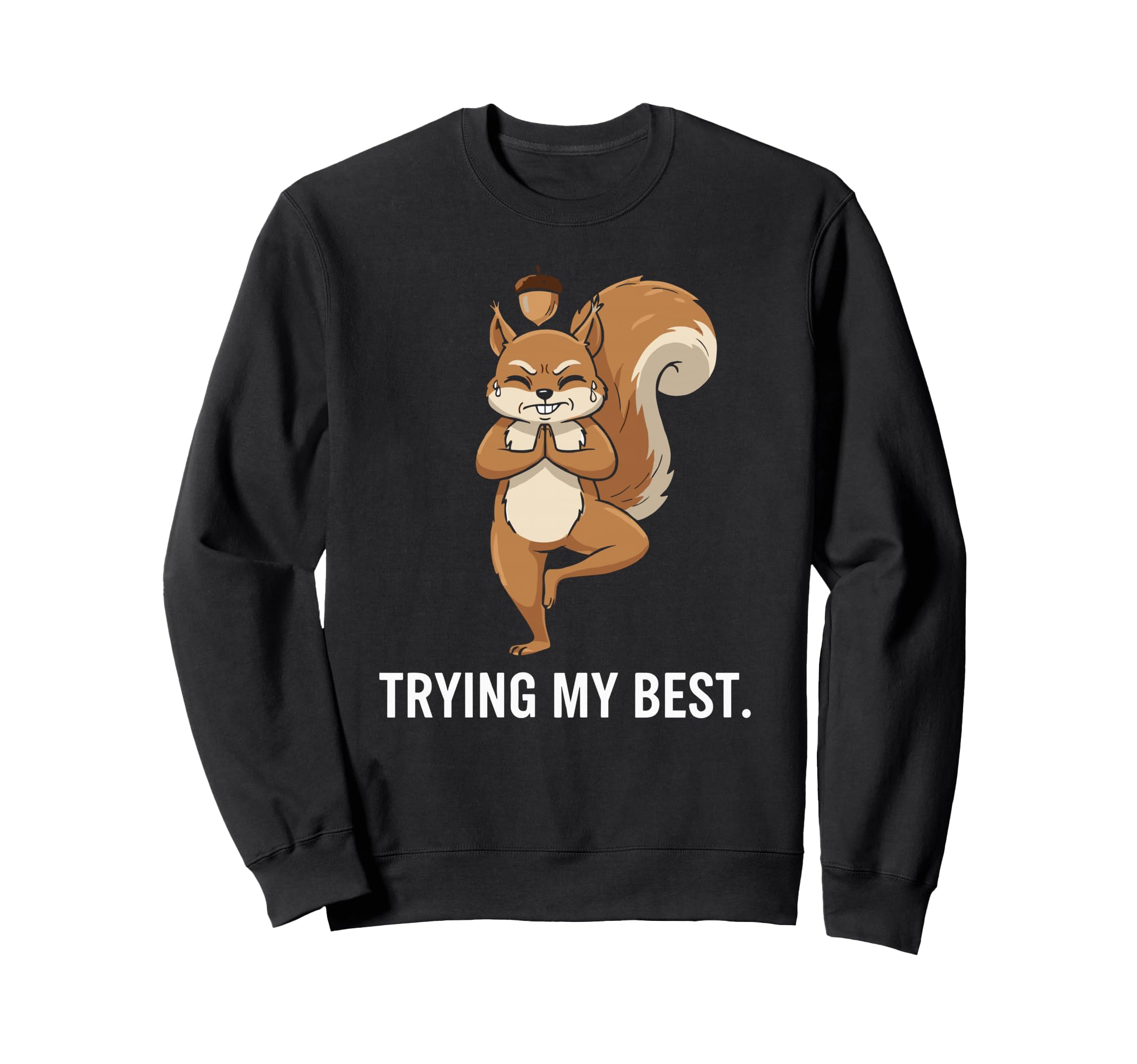 Funny Squirrel Yoga Focus Mode Sweatshirt - Fun Novelty Design Unisex - T-Shirt, Sweatshirt, Hoodie