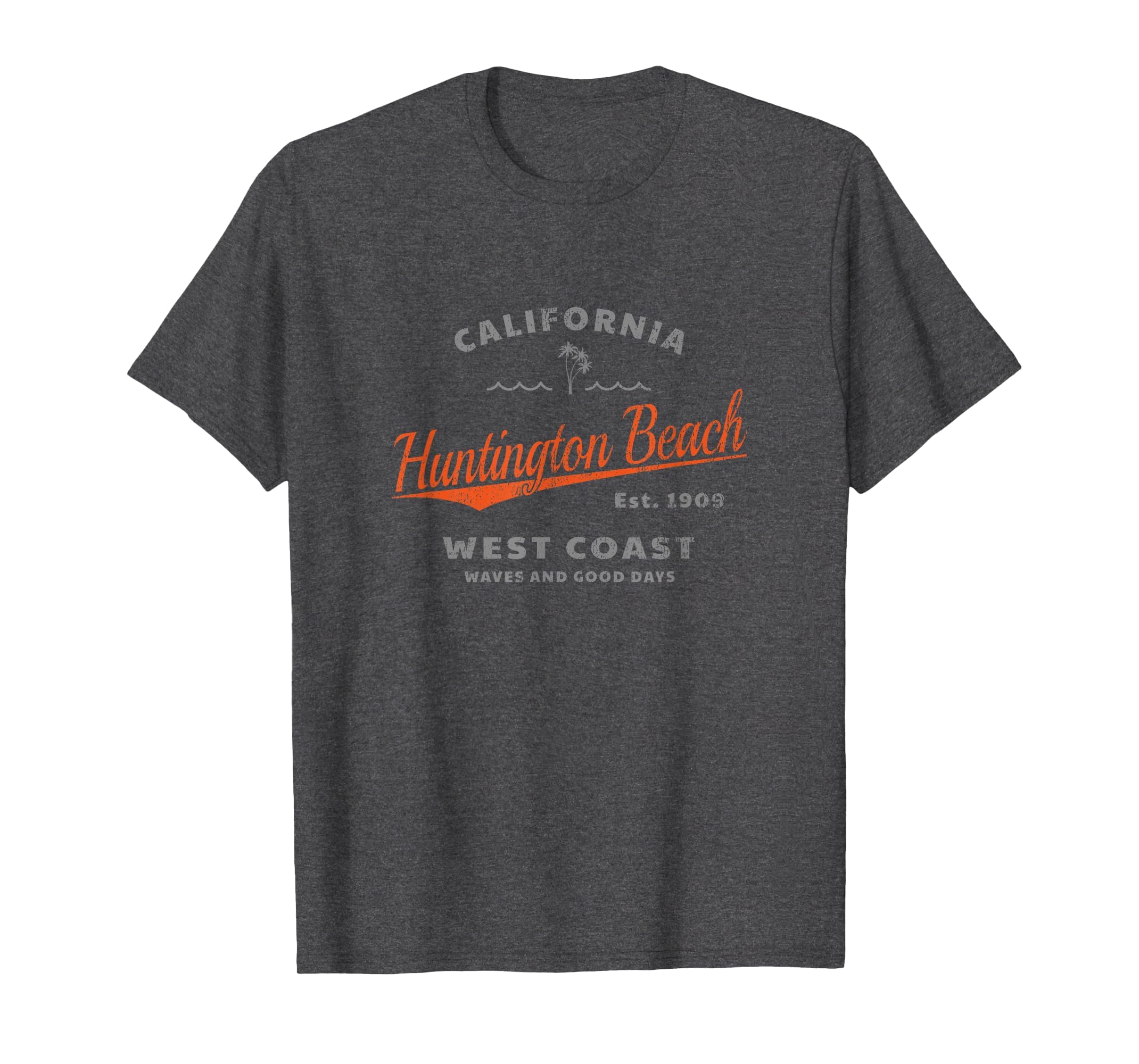Huntington Beach California Waves And T-Shirt - Minimalist Print Men Women - T-Shirt, Sweatshirt, Hoodie