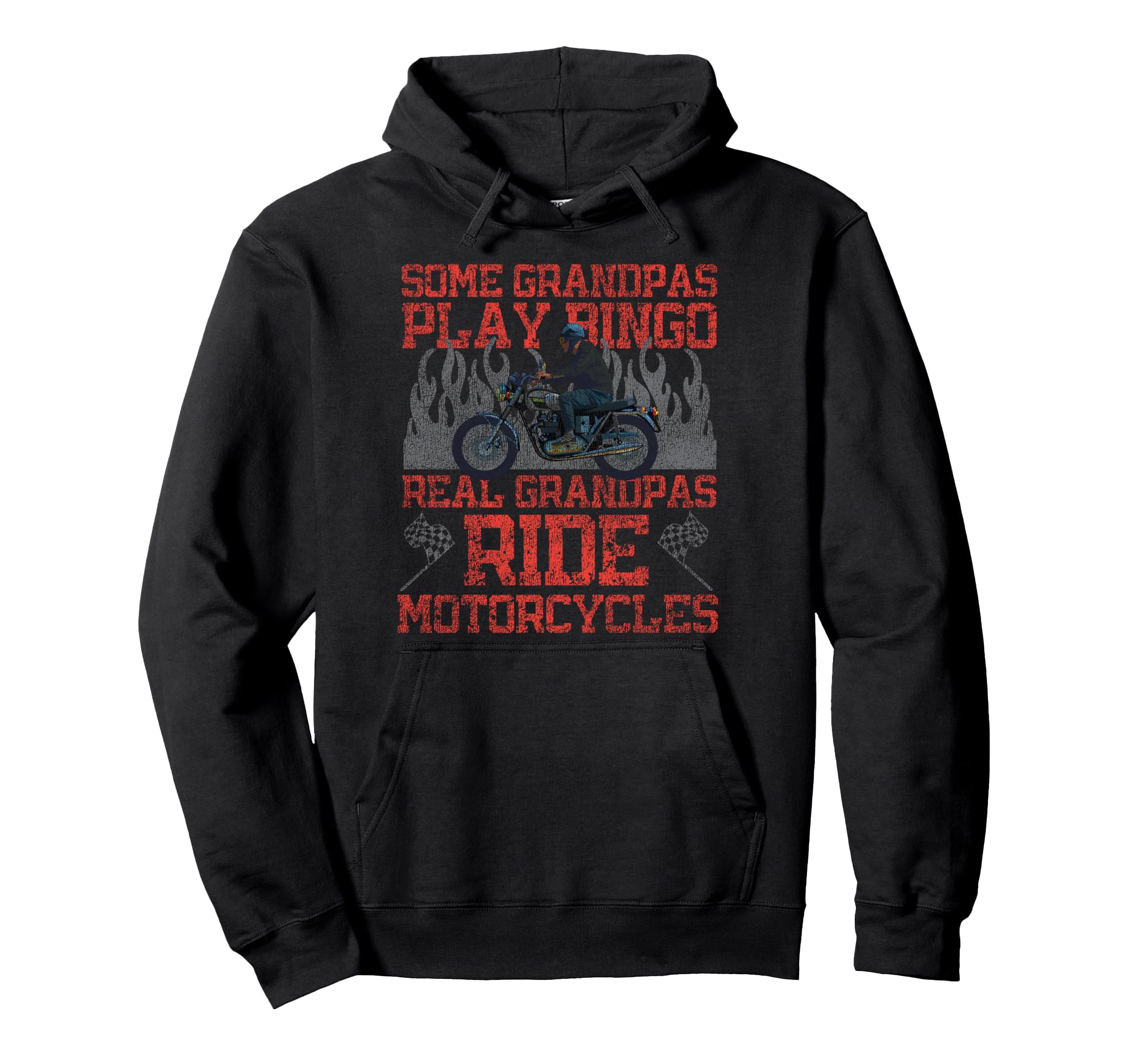 Motorcycle Biker Grandpa Some Hoodie - Aesthetic Graphic Men Women - T-Shirt, Sweatshirt, Hoodie