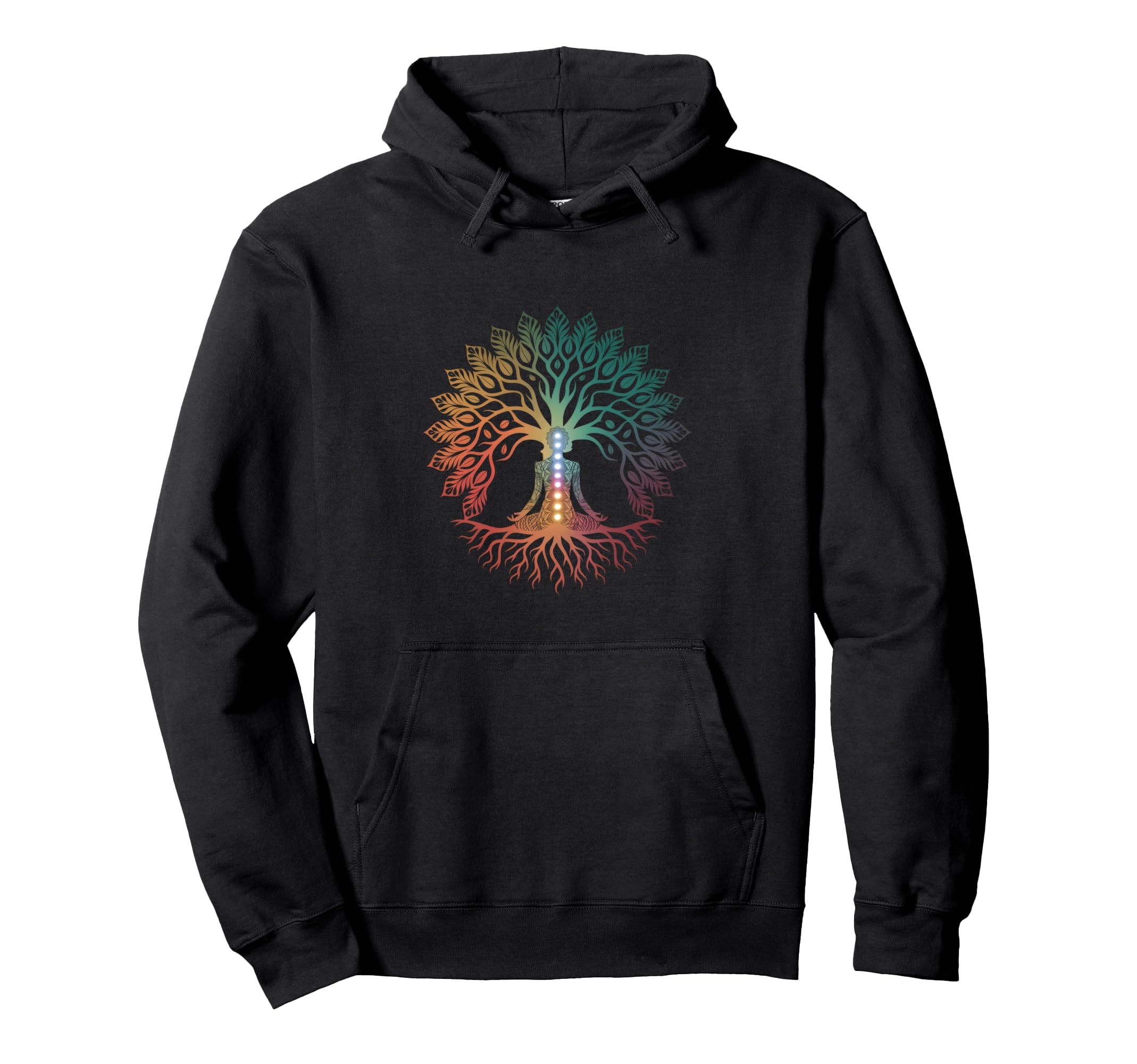 Tree Life Yoga Chakra Spiritual Hoodie - Trendy Graphic Men Women - T-Shirt, Sweatshirt, Hoodie