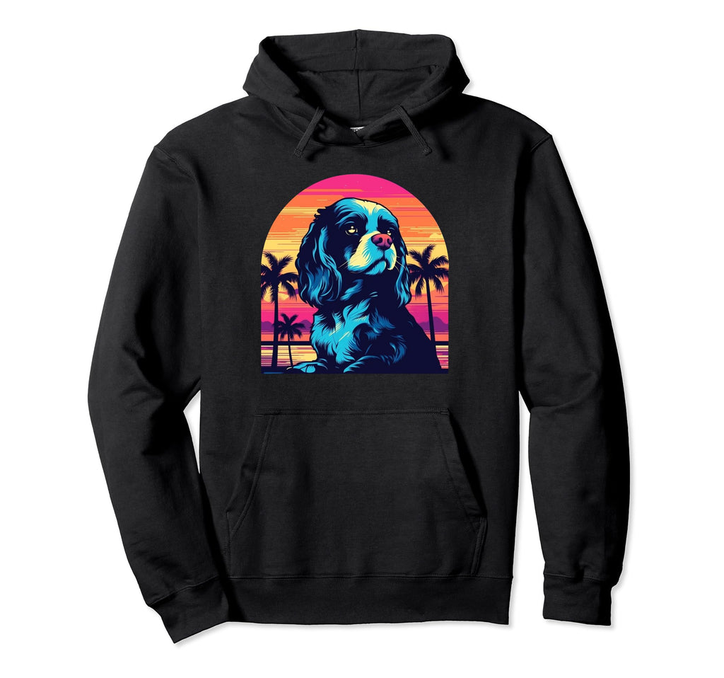 Cavalier King Charles Spaniel 80S Hoodie - Casual Everyday Wear for Adults - T-Shirt, Sweatshirt, Hoodie