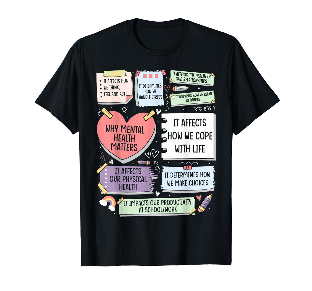Mental Health Awareness Ribbon Items Hoodie - Aesthetic Graphic Unisex - T-Shirt, Sweatshirt, Hoodie