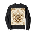 Floral Pattern Sepia Flower Art Sweatshirt - Minimalist Print Unisex - T-Shirt, Sweatshirt, Hoodie