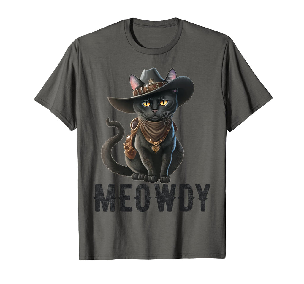 Meowdy Funny Cat Country Music T-Shirt - Custom Art Print for Adults - T-Shirt, Sweatshirt, Hoodie