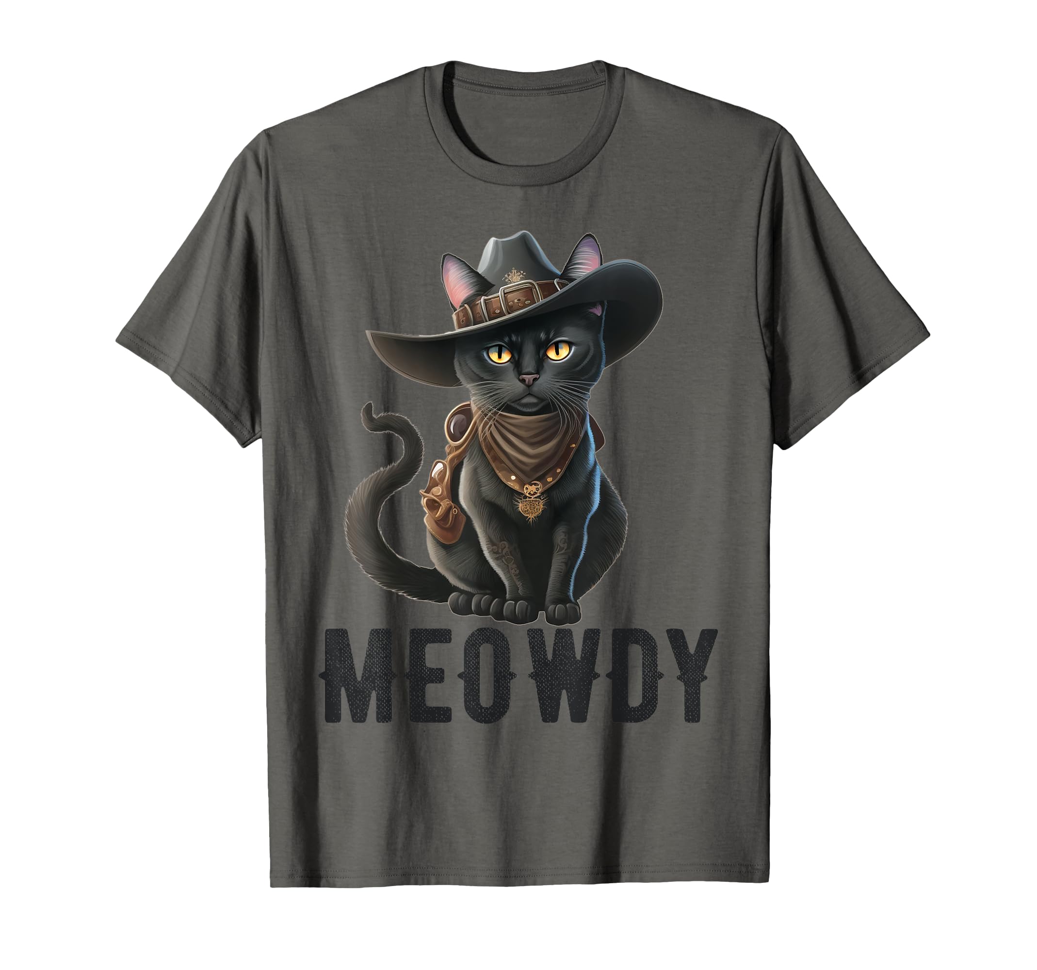 Meowdy Funny Cat Country Music T-Shirt - Custom Art Print for Adults - T-Shirt, Sweatshirt, Hoodie
