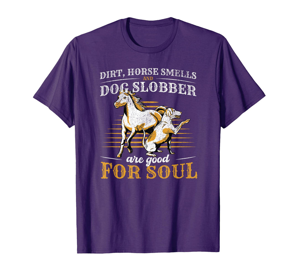 Horse And Dog Lover Western T-Shirt - Fun Novelty Design for Adults - T-Shirt, Sweatshirt, Hoodie