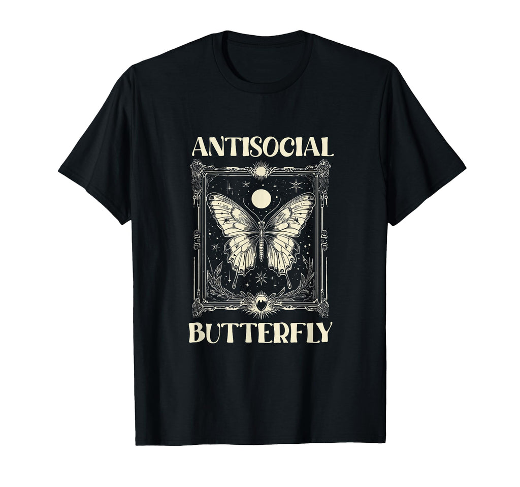 Antisocial Butterfly Gift T-Shirt - Aesthetic Graphic Unisex - T-Shirt, Sweatshirt, Hoodie
