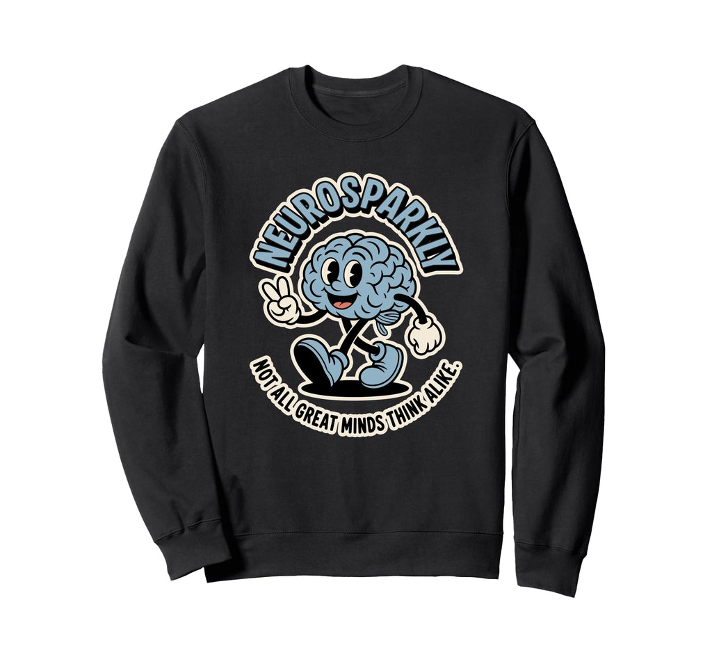 Neurosparkly Brain Neurodiversity Sweatshirt - Trendy Graphic for Adults - T-Shirt, Sweatshirt, Hoodie