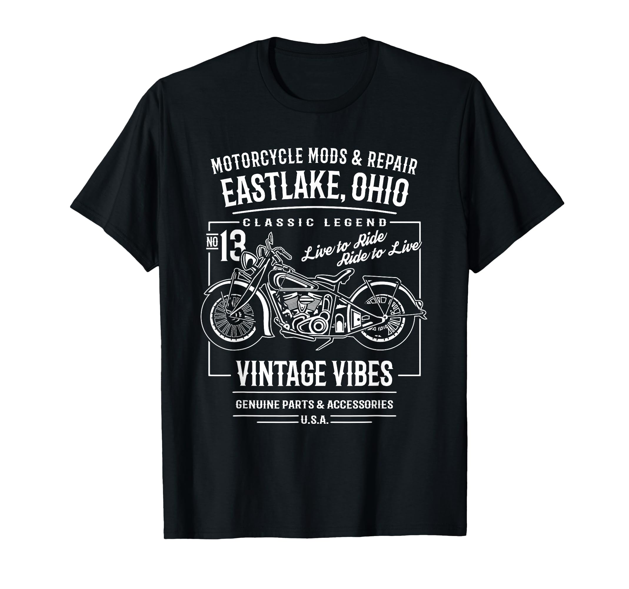 Eastlake Oh Usa Motorcycle T-Shirt - Streetwear Style Unisex - T-Shirt, Sweatshirt, Hoodie