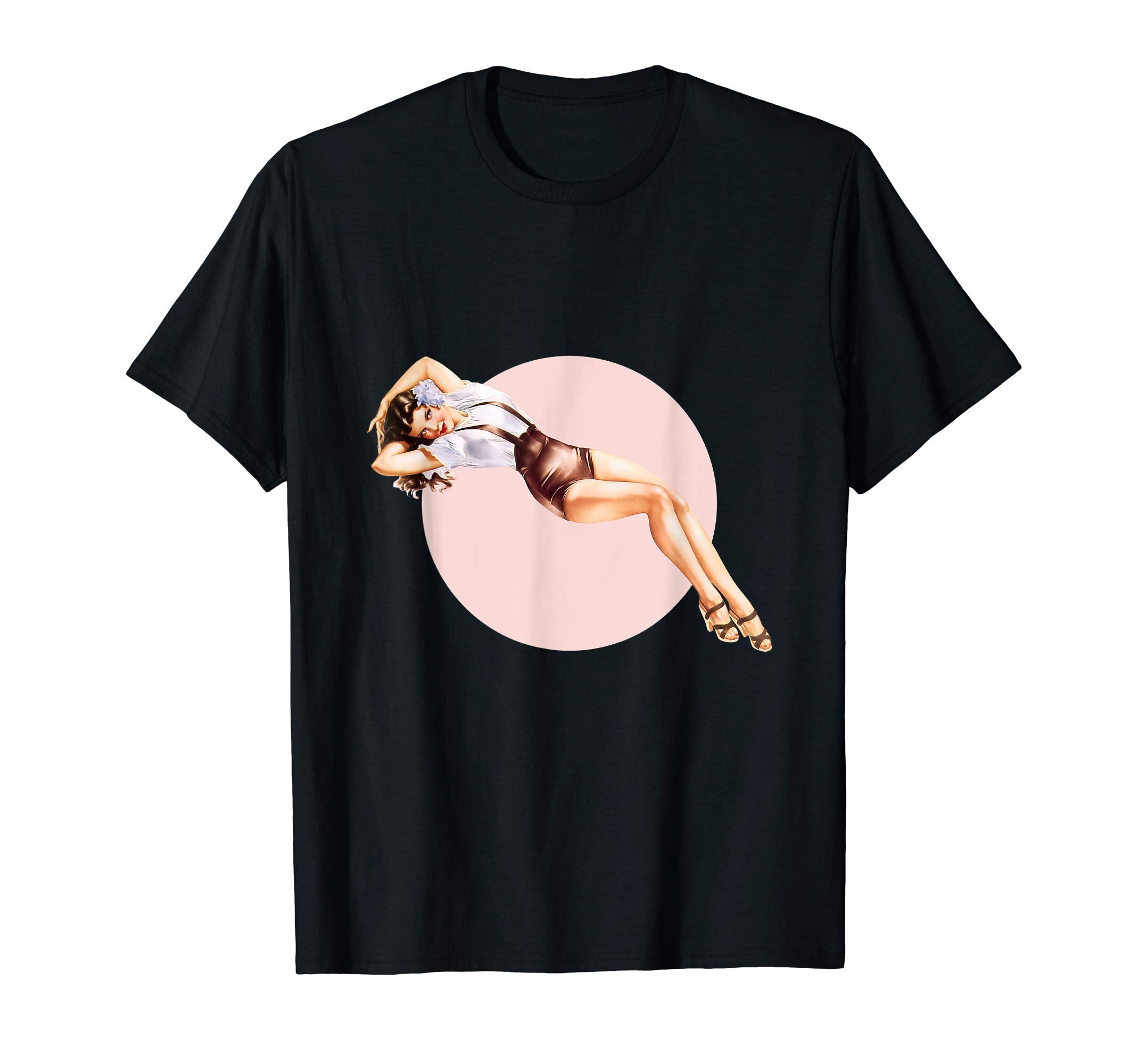 1940S Pin Up Sexy American Art T-Shirt - Custom Art Print Unisex - T-Shirt, Sweatshirt, Hoodie