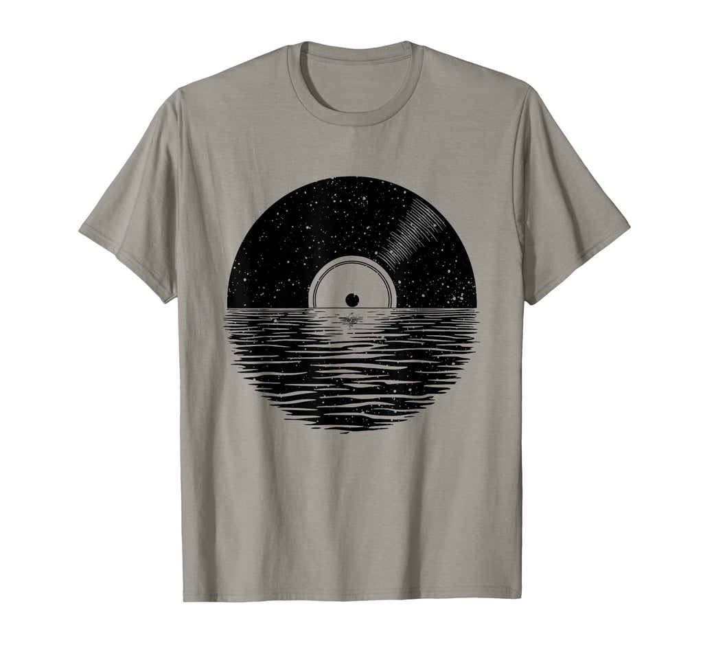 Vinyl Record Moon Vinyl Music Lovers T-Shirt - Casual Everyday Wear Unisex - T-Shirt, Sweatshirt, Hoodie
