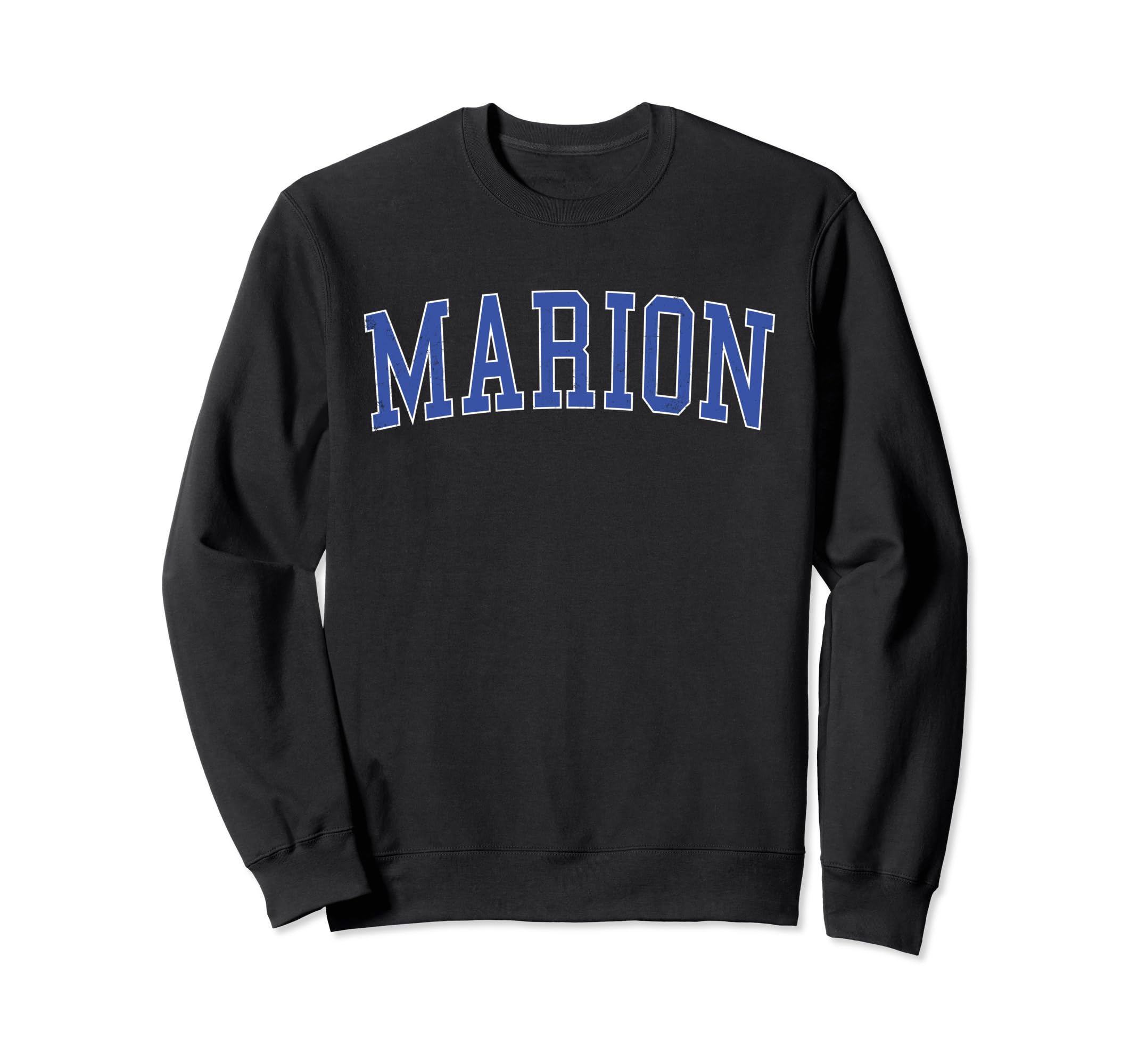 Marion Ar Distressed Blue Varsity Sweatshirt - Fun Novelty Design Unisex - T-Shirt, Sweatshirt, Hoodie