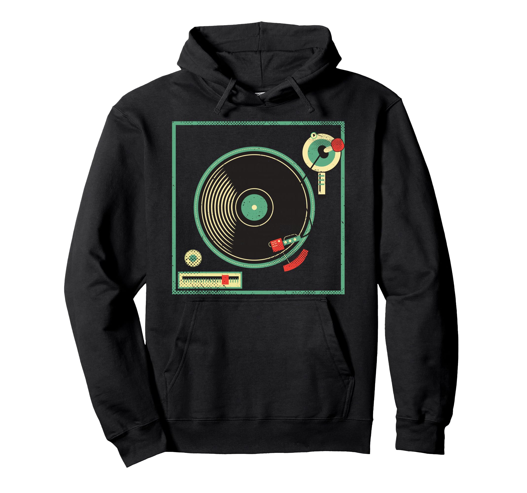 Old Record Player Vinyl Music Lover Hoodie - Unique Graphic for Adults - T-Shirt, Sweatshirt, Hoodie