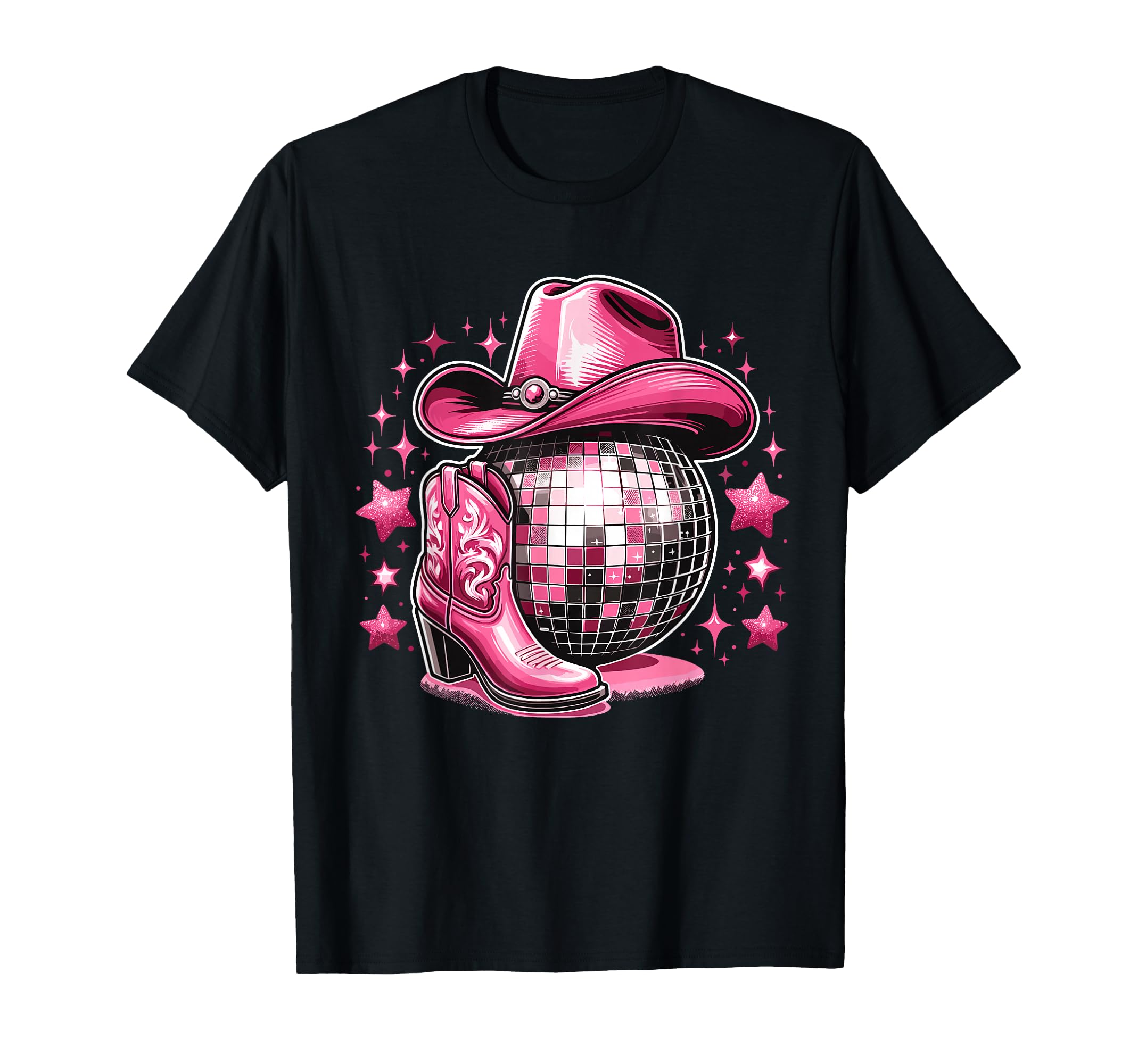 Western Cowgirl Rodeo Disco T-Shirt - Casual Everyday Wear Unisex - T-Shirt, Sweatshirt, Hoodie