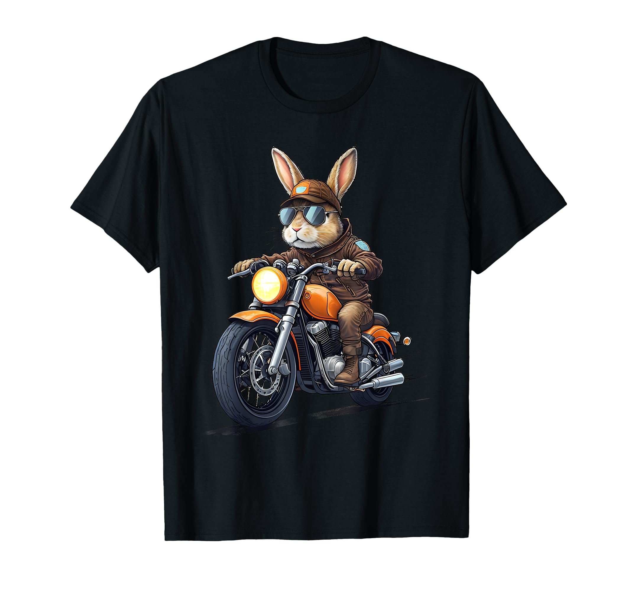 Easter Day Motorbike Bunny Rabbits T-Shirt - Fun Novelty Design for Adults - T-Shirt, Sweatshirt, Hoodie
